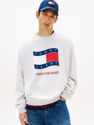 Tommy Jeans-genser med bølget flagglogo