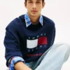Tommy Jeans-genser med bølget flagglogo