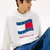 Tommy Jeans-genser med bølget flagglogo