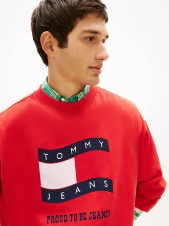 Tommy Jeans-genser med bølget flagglogo