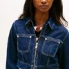 Tommy Jeans kort denimjakke med glidelås