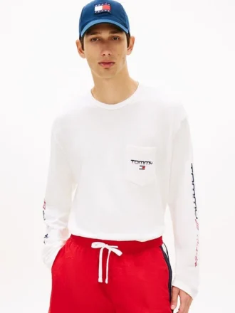 Tommy Jeans langermet LA Logo T-skjorte