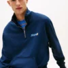 Tommy Jeans-logo-genser med kvart glidelås