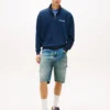 Tommy Jeans-logo-genser med kvart glidelås