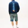 Tommy Jeans-logo-genser med kvart glidelås