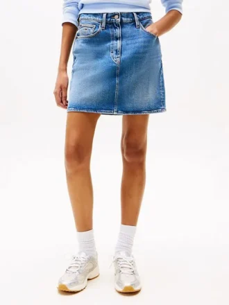 Tommy Jeans miniskjørt i denim med høy midje