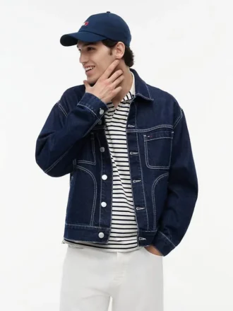 Tommy Jeans mørkvasket denim ranchjakke