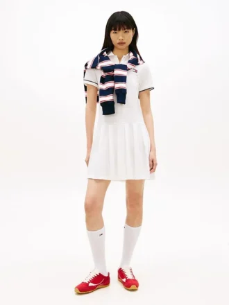 Tommy Jeans plissert polo-minikjole