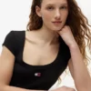 Tommy Jeans ribbestrikket maxikjole