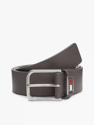 Tommy Jeans skinnbelte med emaljelogo Tommy Jeans skinnbelte med emaljelogo