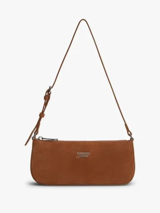 Tommy Jeans skulderveske i semsket skinn