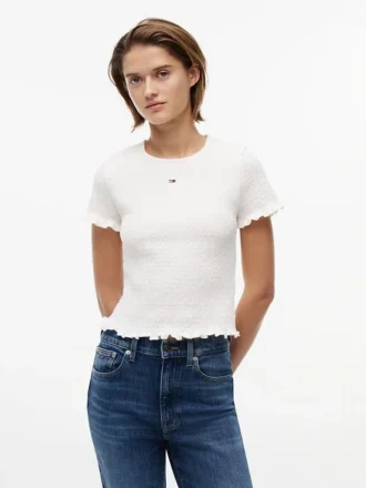 Tommy Jeans Slim Fit Shirred T-skjorte