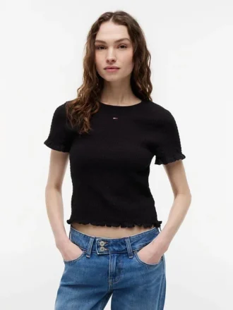 Tommy Jeans Slim Fit Shirred T-skjorte