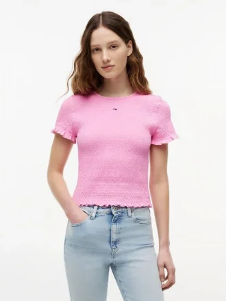 Tommy Jeans Slim Fit Shirred T-skjorte