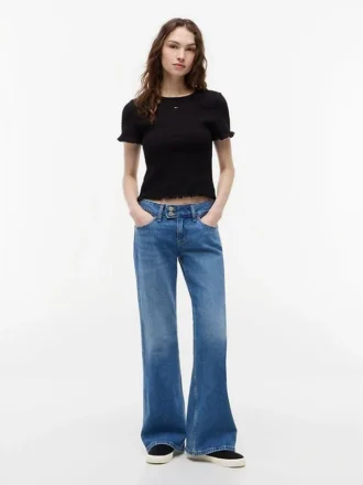 Tommy Jeans Slim Fit Shirred T-skjorte