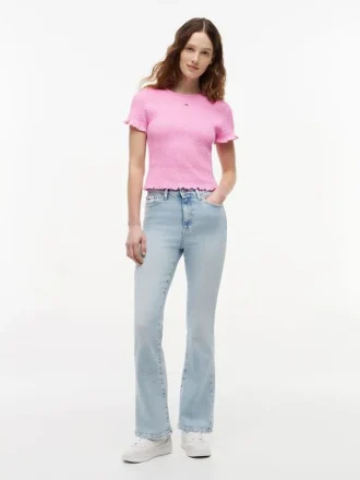Tommy Jeans Slim Fit Shirred T-skjorte
