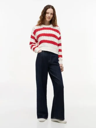 Tommy Jeans Striped Cable Knit Sweater
