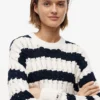 Tommy Jeans Striped Cable Knit Sweater