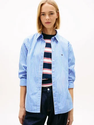 Tommy Jeans Stripet poplin-skjorte