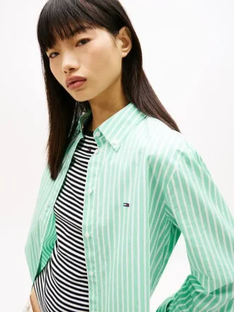 Tommy Jeans Stripet poplin-skjorte