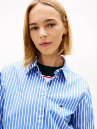 Tommy Jeans Stripet poplin-skjorte
