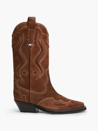 Tommy Jeans suede cowboystøvler