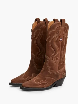 Tommy Jeans suede cowboystøvler