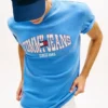 Tommy Jeans T-skjorte med bølget flagglogo