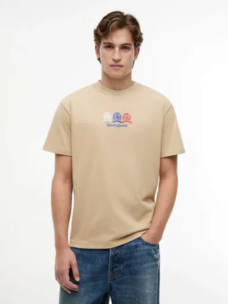 Tommy Jeans T-skjorte med flere logoer