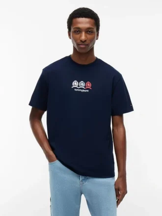 Tommy Jeans T-skjorte med flere logoer