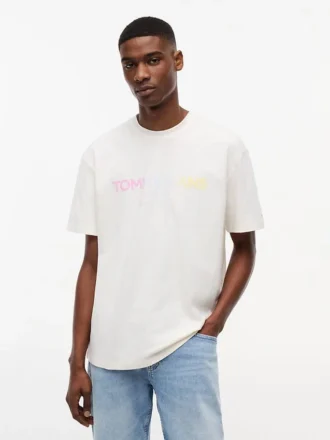 Tommy Jeans T-skjorte med gradientlogo