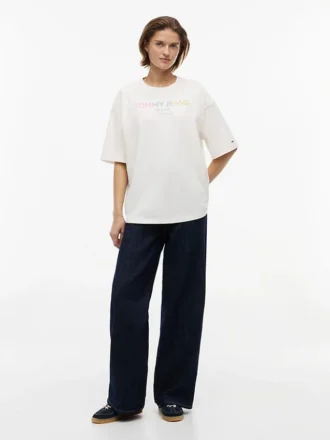 Tommy Jeans T-skjorte med krystalllogo