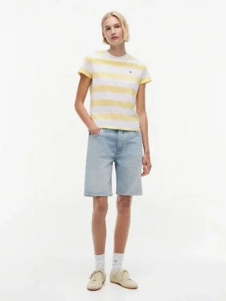 Tommy Jeans T-skjorte med rugbystriper