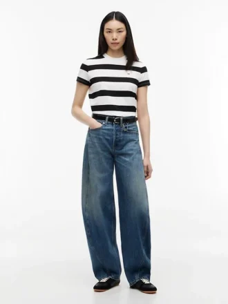 Tommy Jeans T-skjorte med rugbystriper