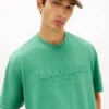 Tommy Jeans T-skjorte med slitt logo