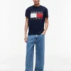 Tommy Jeans T-skjorte med stort flagglogo