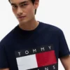 Tommy Jeans T-skjorte med stort flagglogo