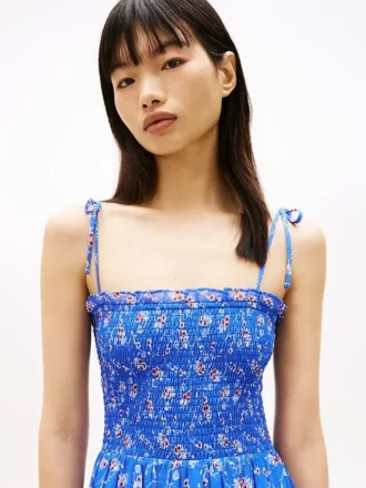 Tommy Jeans Tiered Chiffon Maxi Dress