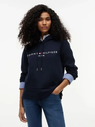 Tommy Logo Fleece-hettegenser