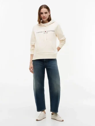 Tommy Logo Fleece-hettegenser
