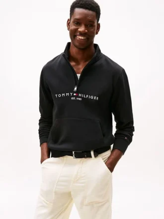 Tommy Logo Quarter-Zip-genser