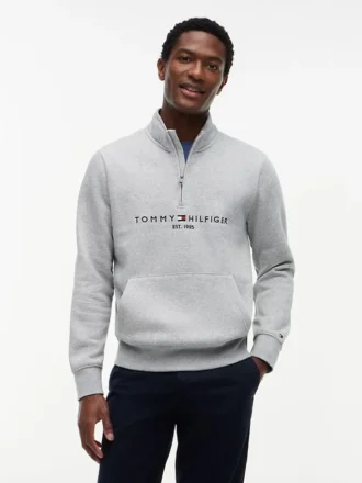 Tommy Logo Quarter-Zip-genser