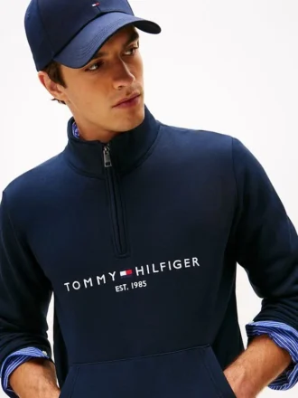 Tommy Logo Quarter-Zip-genser