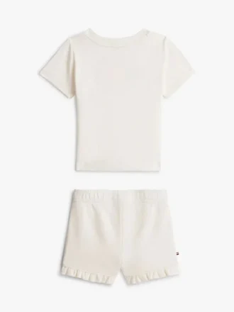 Tommy-logo T-skjorte og shortsett til babyer