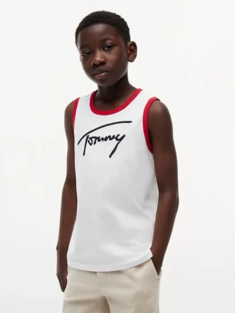 Tommy-logo-tanktop med skrift for barn