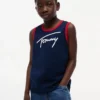 Tommy-logo-tanktop med skrift for barn