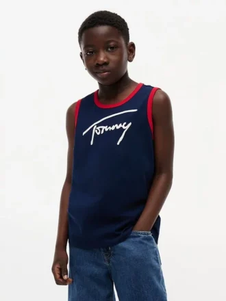 Tommy-logo-tanktop med skrift for barn
