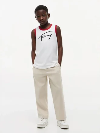 Tommy-logo-tanktop med skrift for barn