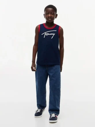 Tommy-logo-tanktop med skrift for barn
