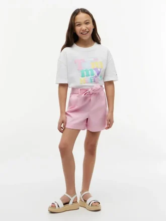 Tommy Puff Print T-skjorte for barn